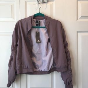 Adidas purple bomber jacket, extra-small, NWT